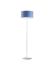 Chromowana lampa stojąca do pokoju dziecka SOFIA z niebieskim kloszem