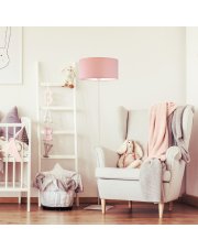 Lampa stojąca dziecięca SOFIA z różowym abażurem 40 cm
