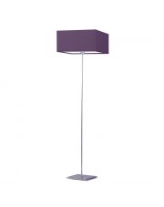 Geometryczna lampa podłogowa do salonu art deco z fioletowym abażurem PRAGA