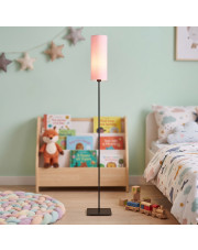 Czarno-różowa lampa stojąca dziecięca FLORENCJA o prostym designie