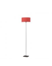 Nowoczesna lampa podłogowa MEKSYK z czerwonym abażurem o średnicy 40 cm