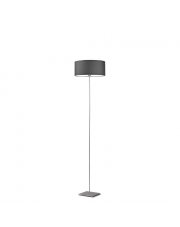 Srebrna lampa podłogowa z abażurem MEKSYK