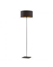 Czarna lampa stojąca w stylu glamour SOFIA GOLD