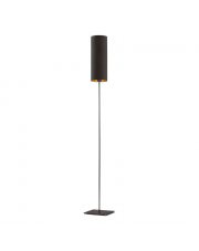 Czarna lampa podłogowa tuba FLORENCJA GOLD