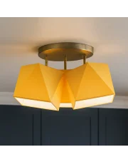 Musztardowa lampa sufitowa 3 punktowa regulowana MINORKA 