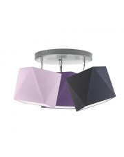 Potrójna lampa sufitowa dla dzieci z regulacją MINORKA z kolorowymi abażurami LED