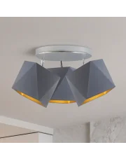 Potrójna lampa sufitowa LED regulowana MINORKA GOLD w stylu skandynawskim