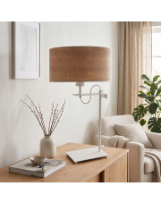 Minimalistyczna lampa stołowa do salonu ALASKA ECO z abażurem