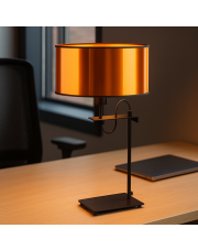 Czarna lampa biurkowa do pracy i nauki ALASKA MIRROR w stylu loft