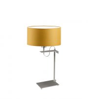 Srebrna lampa biurkowa na stolik nocny ALASKA