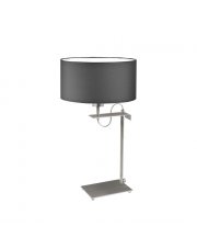 Skandynawska lampa biurkowa z szarym kloszem ALASKA