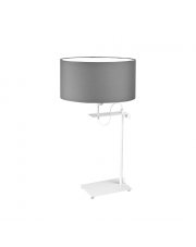 Biała lampa nocna do sypialni w stylu skandynawskim ALASKA