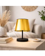 Złota lampa stołowa do salonu ALMADA MIRROR