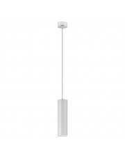 Pojedyncza lampa wisząca do kuchni BEJRUT z popielatym abażurem w kształcie tuby 15 cm