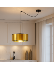 Złota lampa wisząca z regulacją przewodu WAIKIKI W1 MIRROR